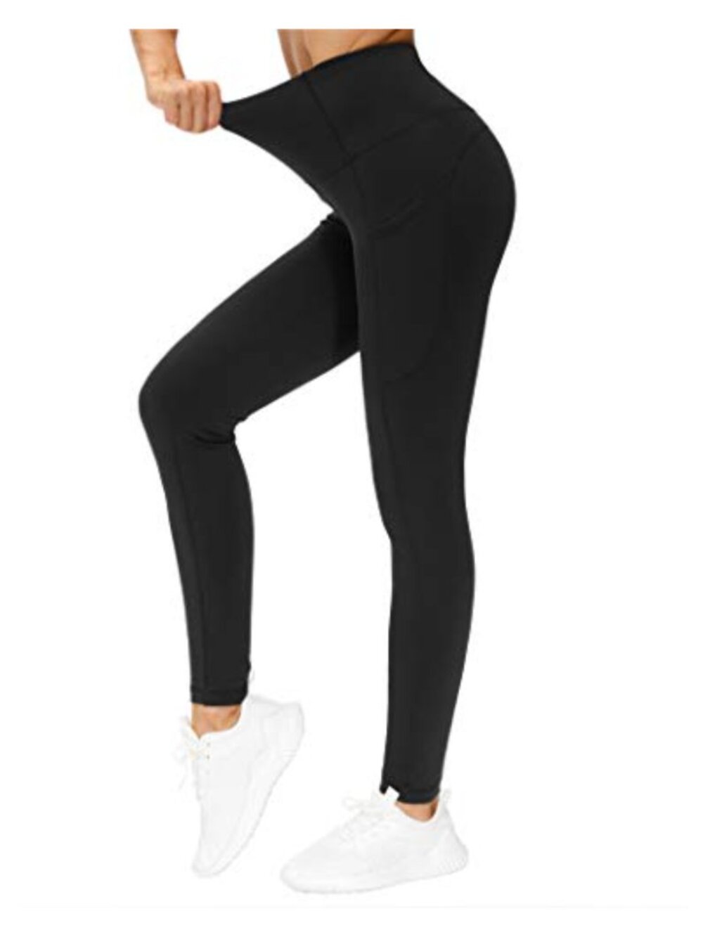 High Waist Yoga Pants with Pockets Capri Leggings Tummy Control